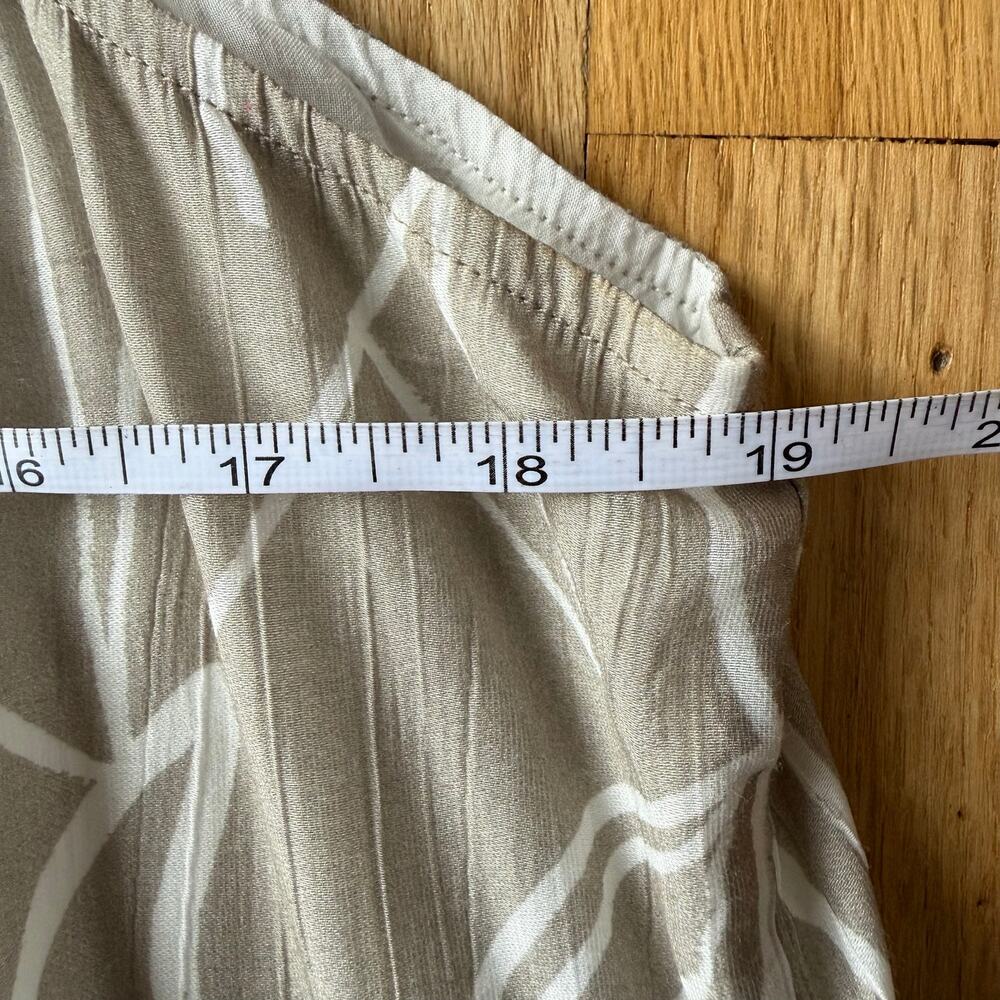 Bella Dahl Tropical Palm Print Halter Maxi Dress Cream Sz L Boho Beachy Resort - Picture 11 of 16